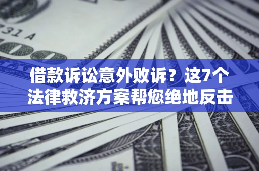 北京借款诉讼意外败诉？这7个法律救济方案帮您绝地反击！