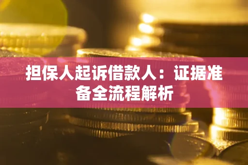 北京担保人起诉借款人：证据准备全流程解析