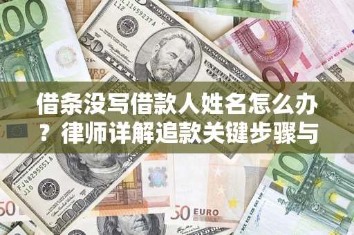 北京借条没写借款人姓名怎么办？律师详解追款关键步骤与证据链构建